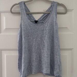 J. Crew Navy and White Striped Tank Top